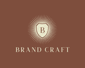 Branding - Retro Brand Shield logo design