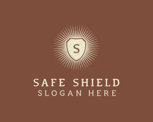 Retro Brand Shield logo design