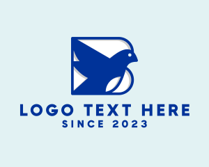 Pet Store - Blue Bird Letter B logo design