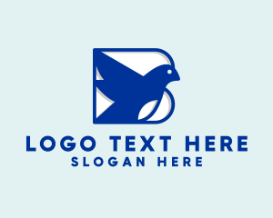 Blue Bird Letter B Logo