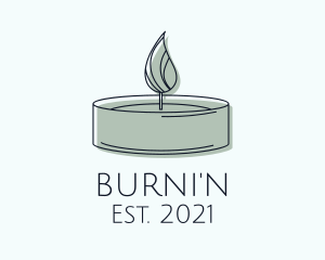 Scented Tealight Candle logo design