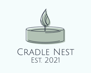 Scented Tealight Candle logo design