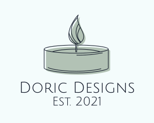 Scented Tealight Candle logo design