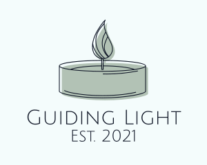 Scented Tealight Candle logo design