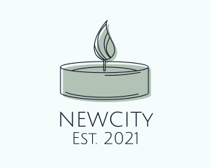 Scented Tealight Candle logo design