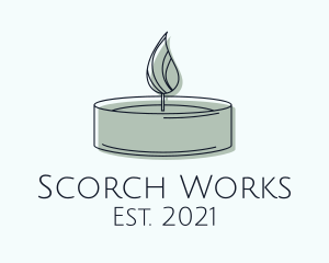 Scented Tealight Candle logo design