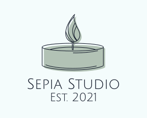 Scented Tealight Candle logo design