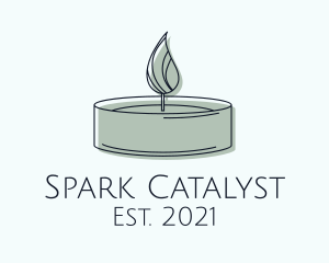 Scented Tealight Candle logo design