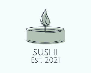 Scented Tealight Candle logo design