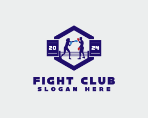 Sparring - Boxing Sparring Training logo design