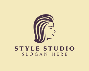 Beautiful Lady Hair Styling logo design