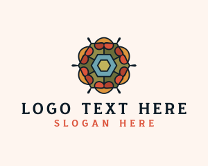 Decoration Shop - Flower Lantern Mosaic logo design