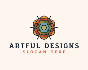 Flower Lantern Mosaic logo design