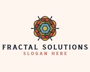 Fractal - Flower Lantern Mosaic logo design