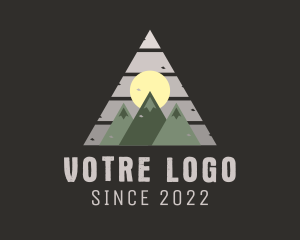 Camping - Mountain Peak Adventure logo design