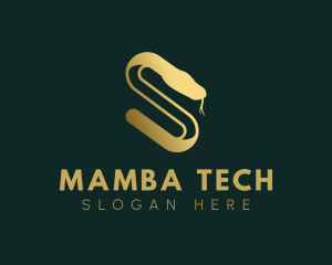 Mamba - Elegant Serpent Letter S logo design