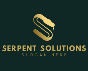 Elegant Serpent Letter S logo design