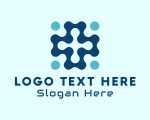 Network - Digital Tech Cross logo design