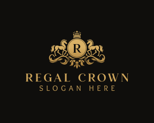 Regal Horse Crest logo design