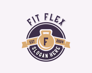Kettlebell Fitness Workout logo design