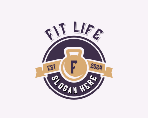 Kettlebell Fitness Workout logo design