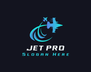 Jet Aircraft Flight  logo design