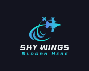 Aircraft - Jet Aircraft Flight logo design