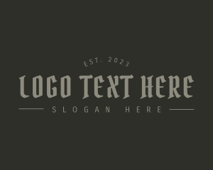 Lettering - Gothic Urban Business logo design