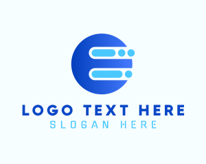 Application - Modern Technology Letter E logo design