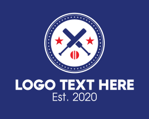 Baseball Bat - Baseball Team Crest logo design