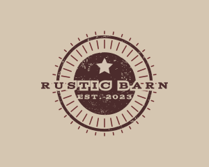 Rustic Western Sunray logo design