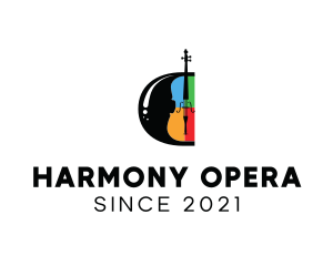 Opera - Music Violin Instrument logo design