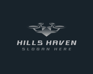 Aerial Quadcopter Drone Logo