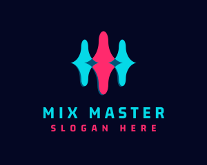 Remix - Music Level Soundsystem logo design