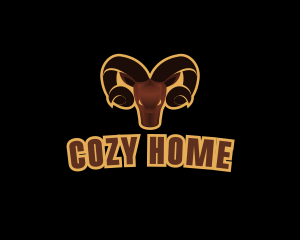 Ram Animal Horn logo design