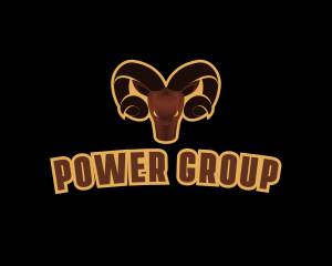 Character - Ram Animal Horn logo design
