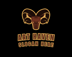 Ram Animal Horn logo design