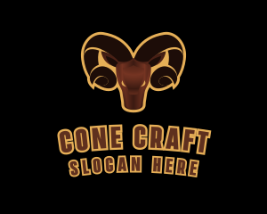 Ram Animal Horn logo design