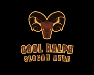 Ram Animal Horn logo design