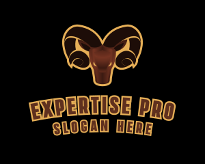 Ram Animal Horn logo design