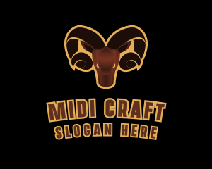 Ram Animal Horn logo design