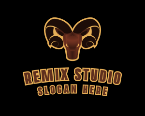 Ram Animal Horn logo design