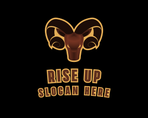 Ram Animal Horn logo design