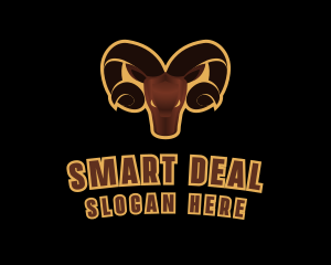 Ram Animal Horn logo design