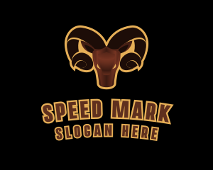 Ram Animal Horn logo design