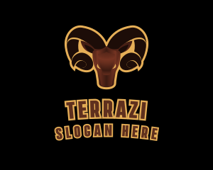 Ram Animal Horn logo design