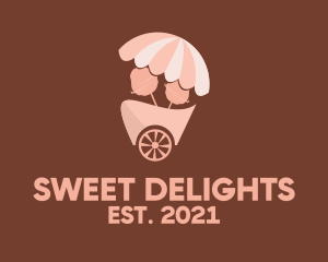 Lollipop - Cotton Candy Cart logo design