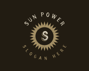 Grunge Summer Sun logo design