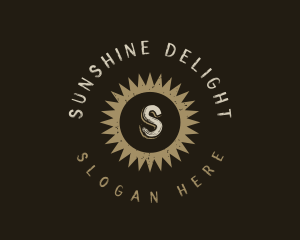 Grunge Summer Sun logo design