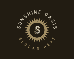 Grunge Summer Sun logo design